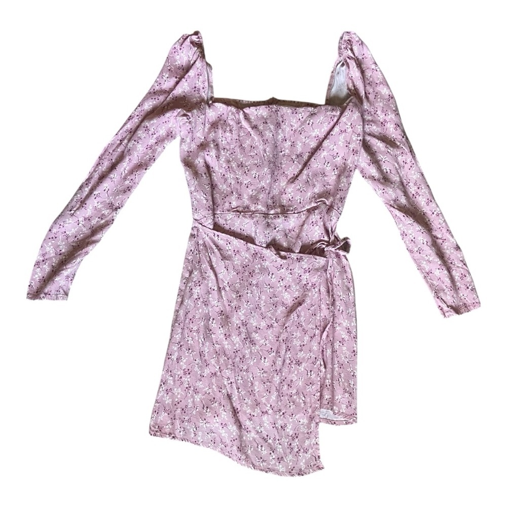 Reformation Corbin Dress Sz 8 Puff Sleeve Smocked - Picture 2 of 5